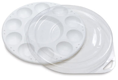 Plastic 10-Well Paint Tray with Cover, Round