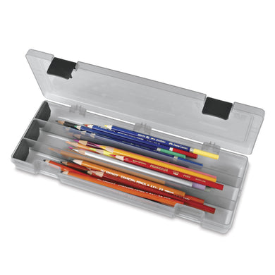 Artbin Pencil Box, Translucent Charcoal 12.38 x 4.875 x 1.75 inches