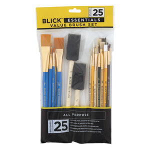 Blick Essentials Value Brush Set - Craft Brushes, Set of 25