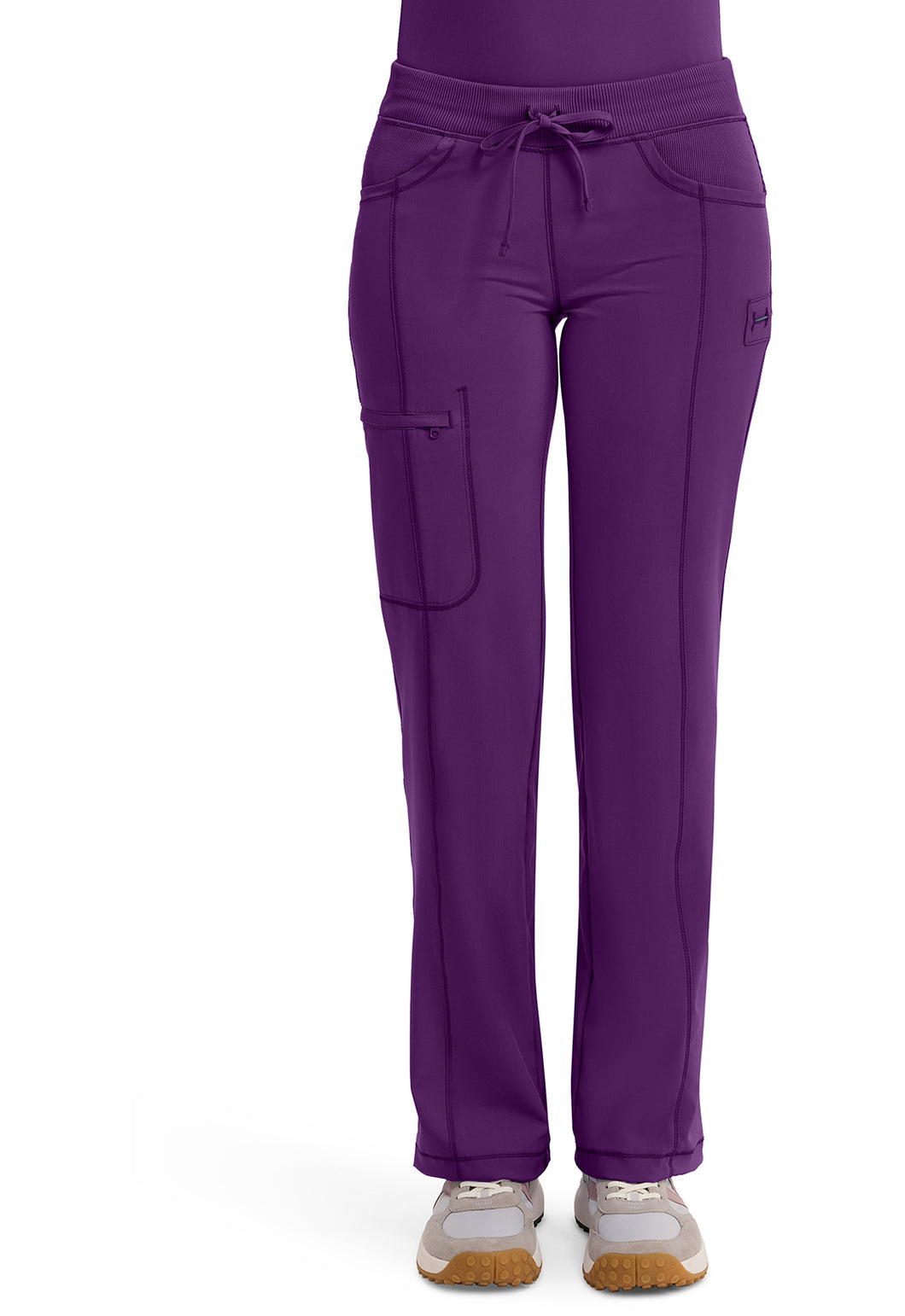 Ladies Straight Leg Drawstring Pant | Eggplant