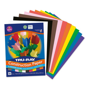 Pacon Tru-Ray Construction Paper 9" x 12", Assorted, 50 Sheets