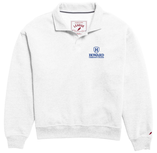 Victory Springs Ladies Collar Pullover | Heather Varsity White