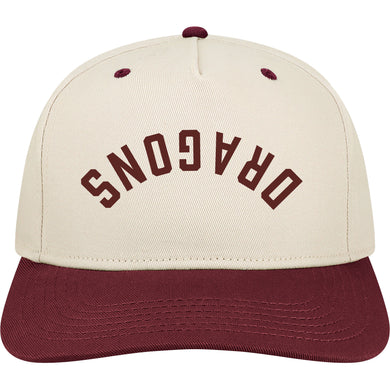 Heritage Twill Adjustable Upside Down | Stone & Maroon