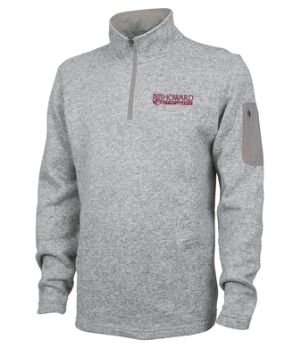 Men's Heathered Fleece 1/4 Zip, Light Grey Heather