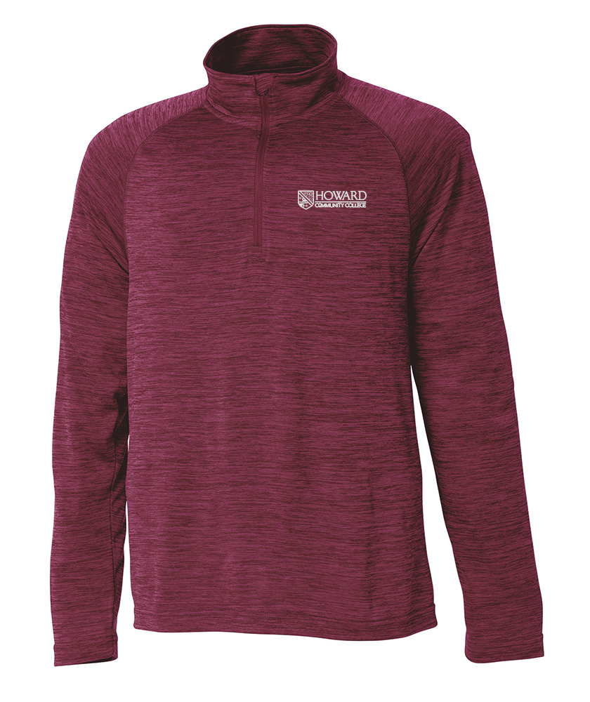 Men's Space Dye 1/4 Zip, Maroon