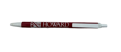 Howard Click Pen, Maroon/White