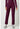 Ladies Mid Rise Drawstring Tapered Leg Scrub Pant | Maroon