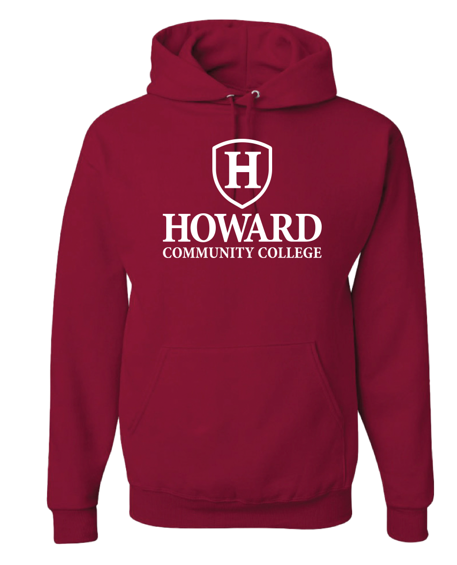 HCC New Logo Hooded Sweatshirt, Cardinal