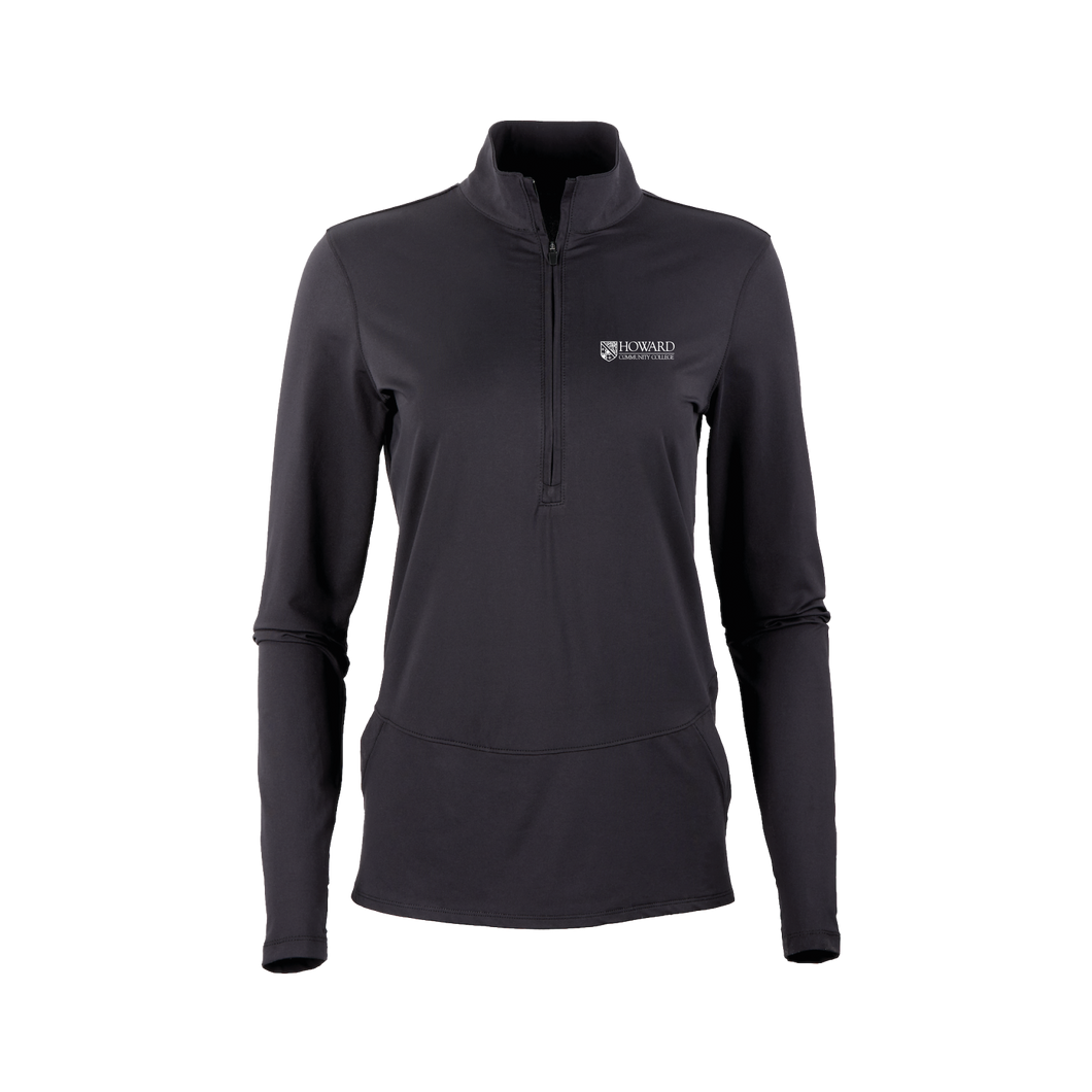 Ladies Flex 1/4 Zip. Black