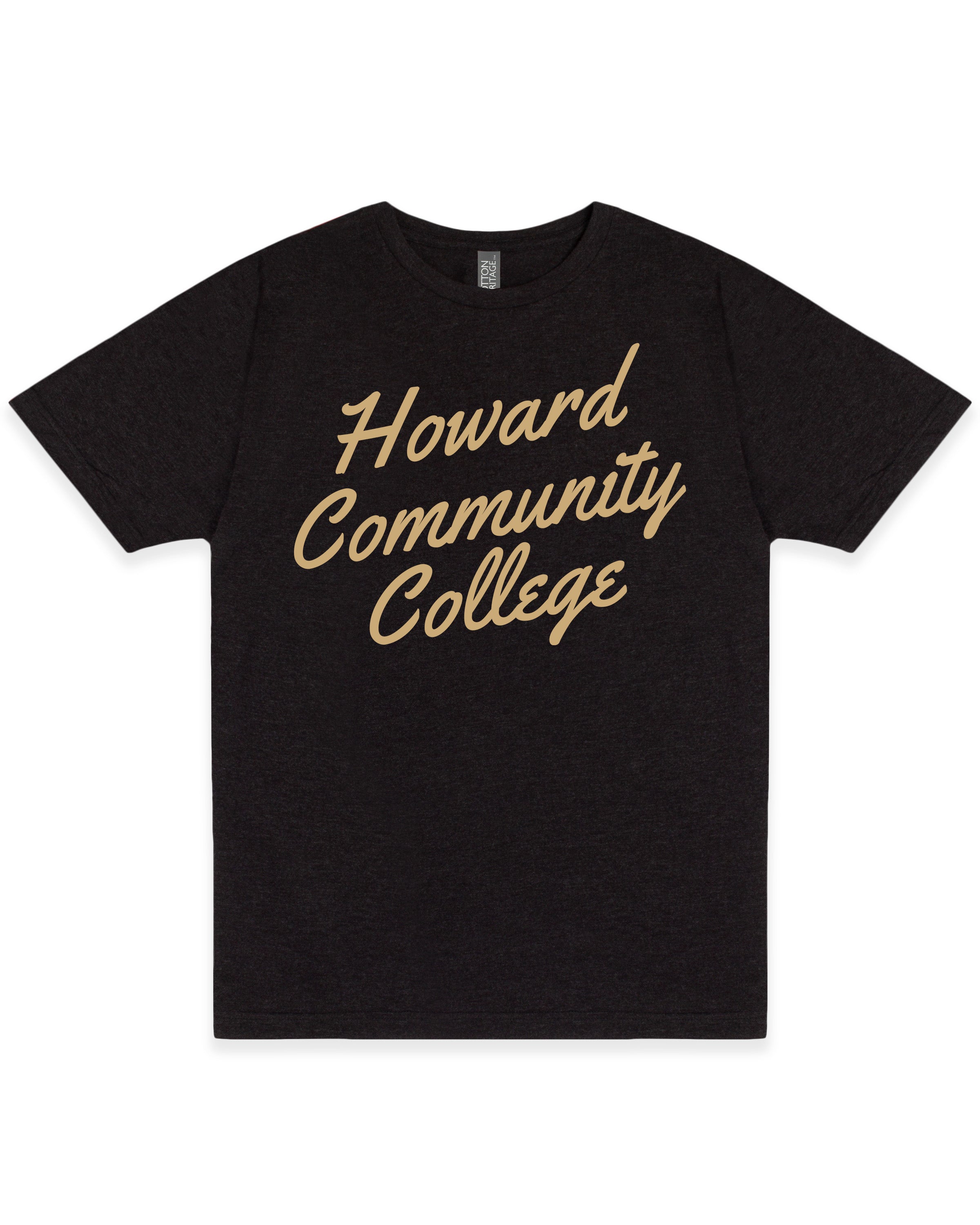 College Script College Script Tee | Black Graphite Heather – Howard Community College ...