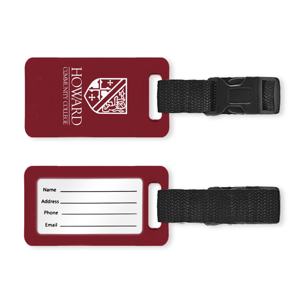 Miami Rectangular Luggage Tag, Burgundy