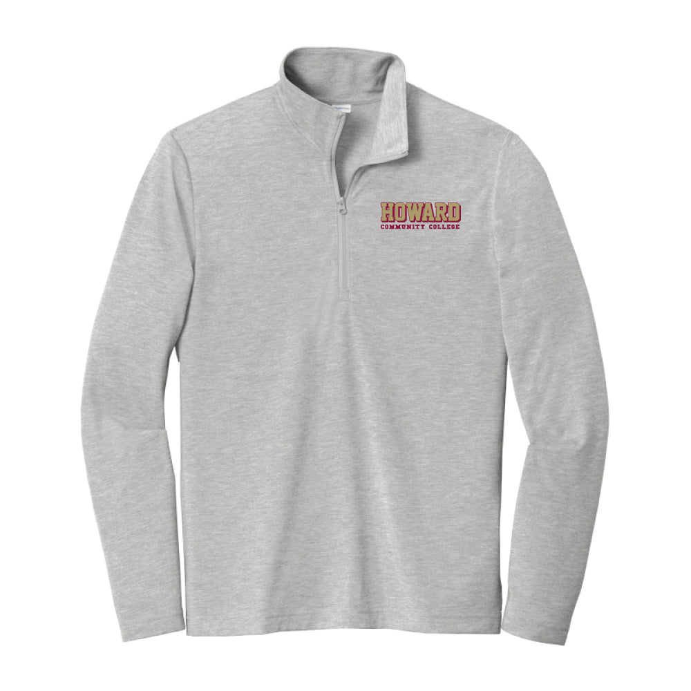 Tri-Blend Wicking Heather 1/4 Zip, Light Grey Heather (F23)