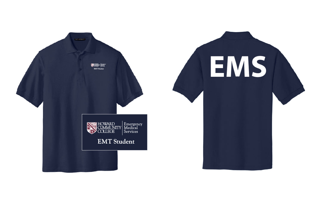 EMSP 106/107 EMT Student Short Sleeve Polo, Navy, K500