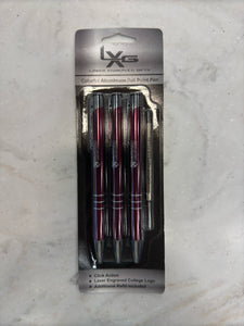 3 Pack Maroon Aluminum Ball Point Pens