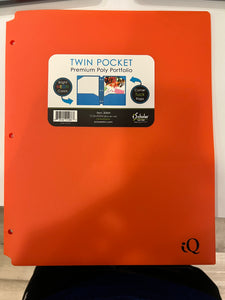 Poly Port Neon Colors 2-Pocket Folder in PDQ #30404