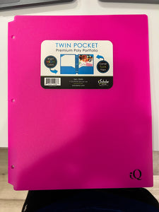 Poly Port Neon Colors 2-Pocket Folder in PDQ #30404