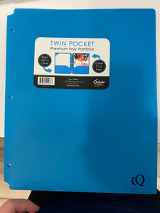 Poly Port Neon Colors 2-Pocket Folder in PDQ #30404