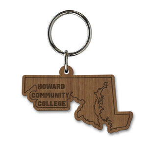 Wooden State Key Tag