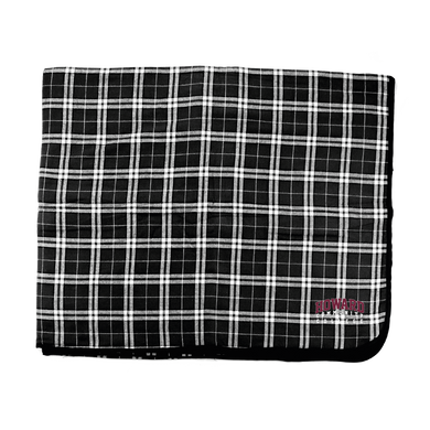 Flannel Blanket, Black/White