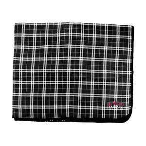 Flannel Blanket, Black/White