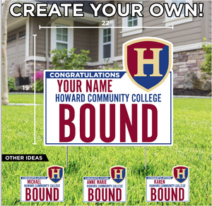 Custom Graduation Yard Sign, Name Bound