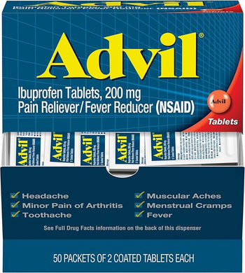 Advil Pain Reliever and Fever Reducer | Pain Relief Medicine with Ibuprofen 200mg for Headache | Backache | Menstrual Pain and Joint Pain Relief