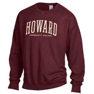 Comfort Wash Fleece Crew, Maroon