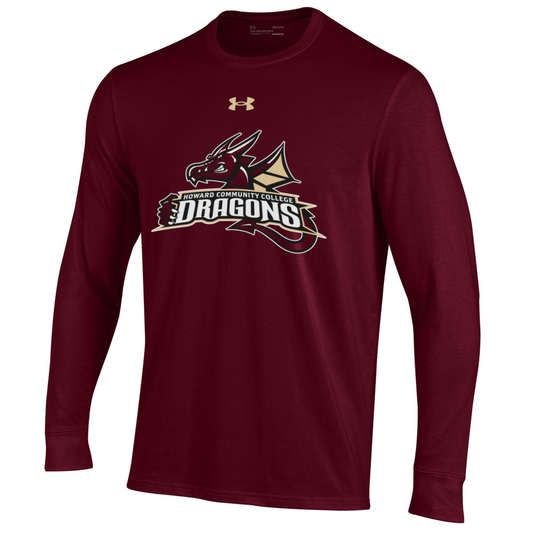 Under Armour Performance Long Sleeve Tee, Maroon