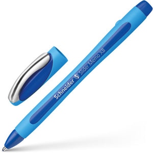 Slider Memo Pen With Cap, Blue