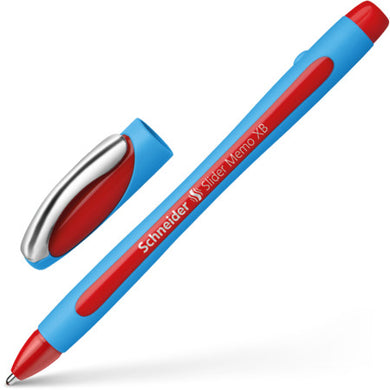 Slider Memo Pen With Cap, Red