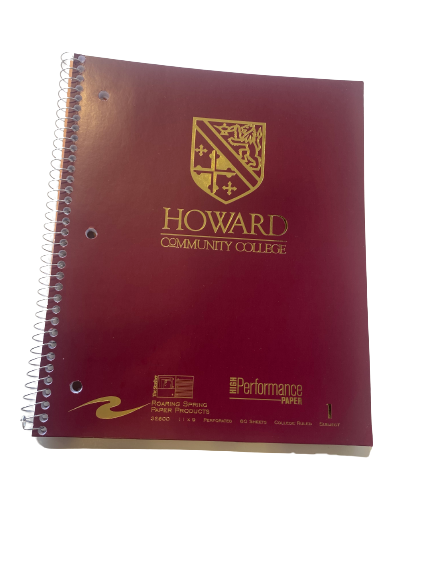 Maroon HCC 1 Subject Notebook