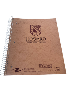 Brown HCC 5 Subject Notebook