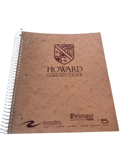 Brown HCC 5 Subject Notebook